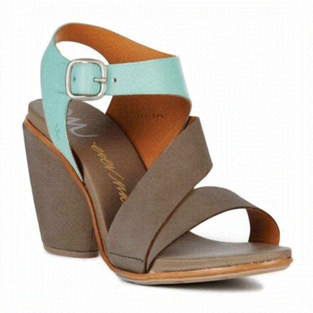 𝅺EMU Australia Dawn Teal and Tan Nubuck Sandals Size 7.5